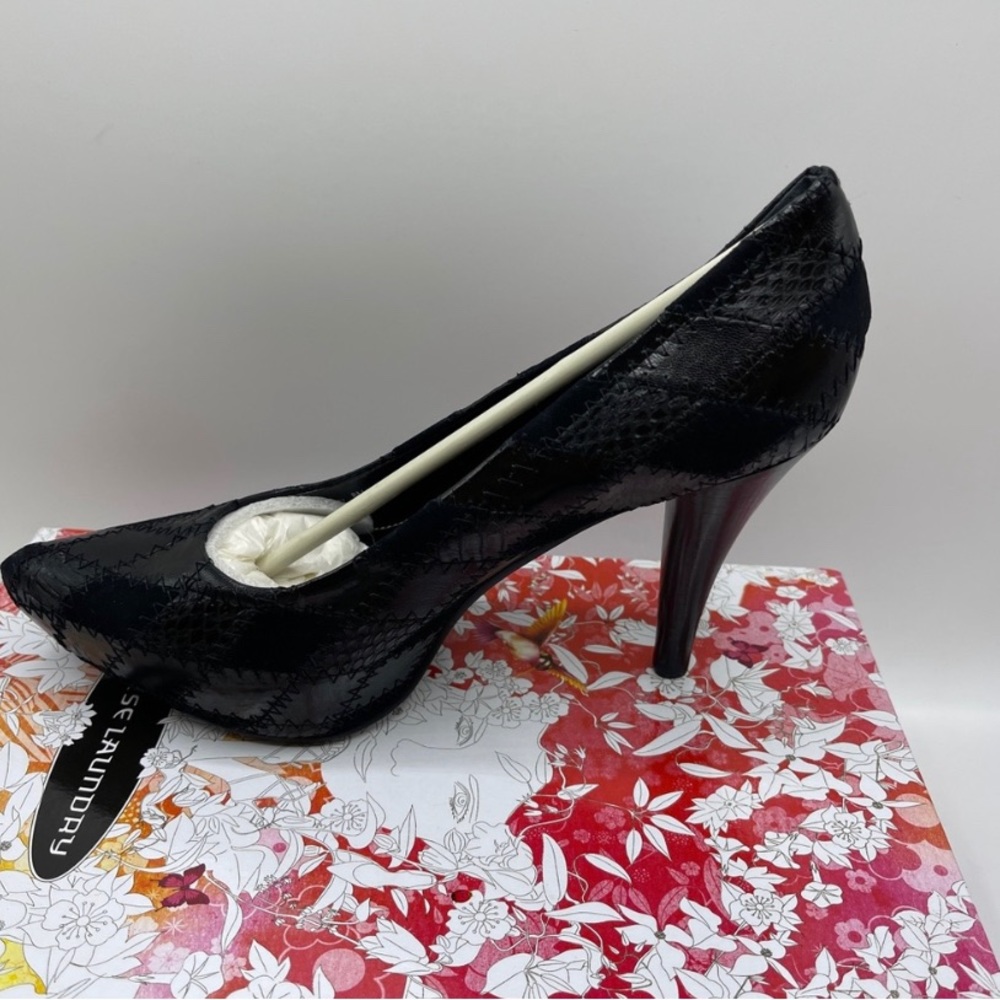 New in box Chinese Laundry Ready Patchwork Heels Black - Picture 7 of 10